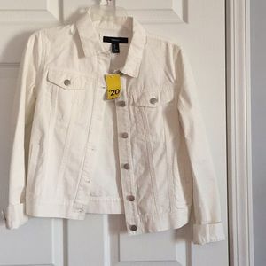 white jean jacket